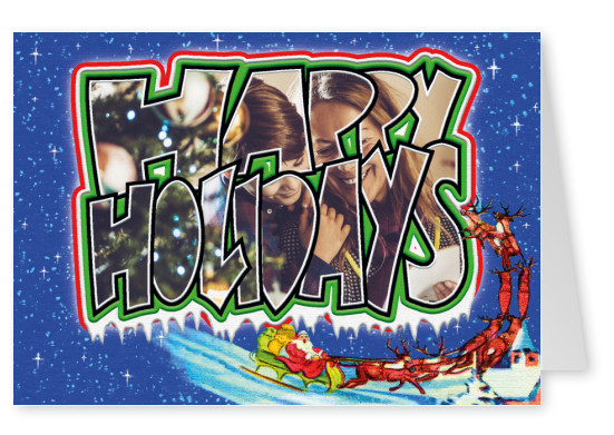 Large Letter Postcard Site Happy Holidays