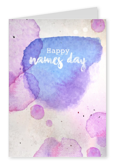 Card with watercolors