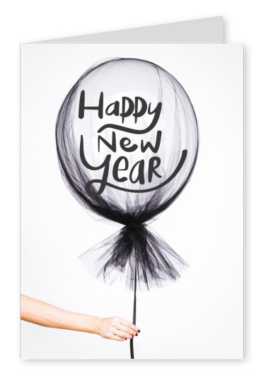 Happy New Year with balloon