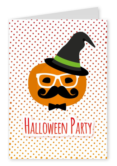 Halloween Party Invitation with pumpkin