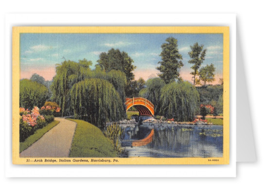 Harrisburg, Pennsylvania, Arch Bridge, Italian Gardens