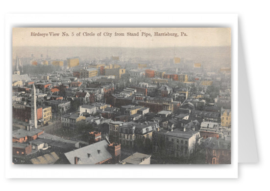 Harrisburg, Pennsylvania, birds eye view from Stand Pipe