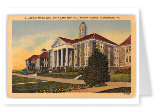 Harrisonburg, Virginia, Administration building and Walter Reed Hall, Madison College