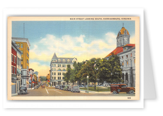 Harrisonburg, Virginia, main Street looking south