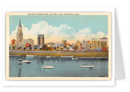 Hartford, Connecticut, waterfront and skyline