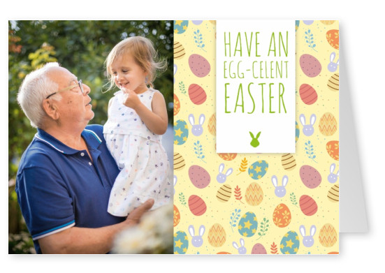 have an egg-celent easter with easter pattern background