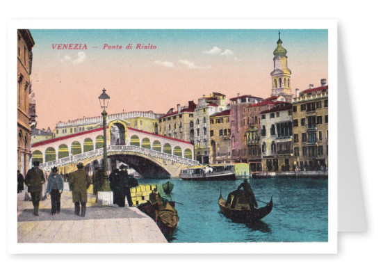 vintage style illustration of Venice