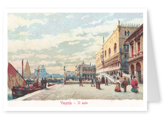 vintage stijl illustratie van Venetië
