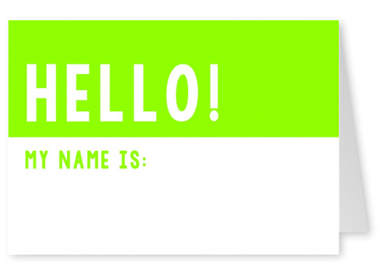Hello, my name is...
