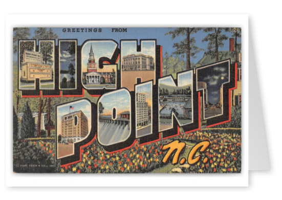 High Point North Carolina Greetings Large Letter