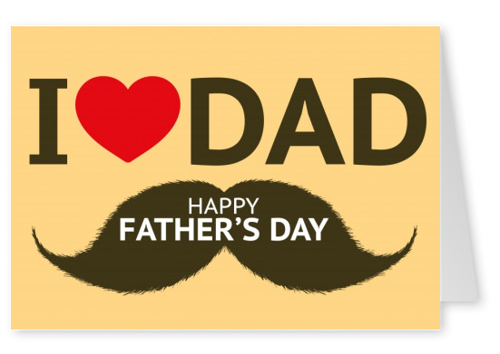 I heart Dad with moustache