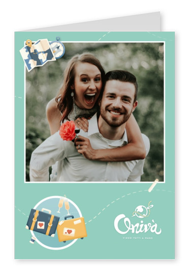 Onivà photo greeting card honeymoon