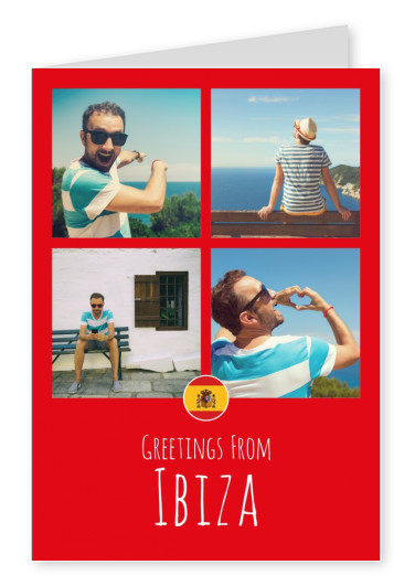 tarjeta de felicitación Saludos desde Ibiza