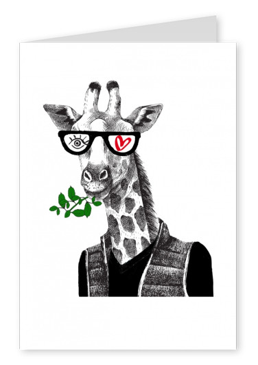 illustration Eye-kärlek giraff
