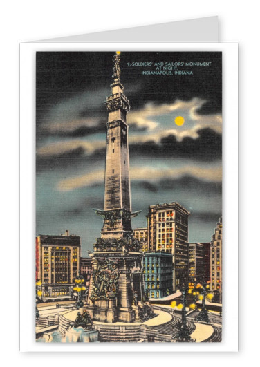 Indianapolis, Indiana, Soldiers' and Sailors' Monument at night