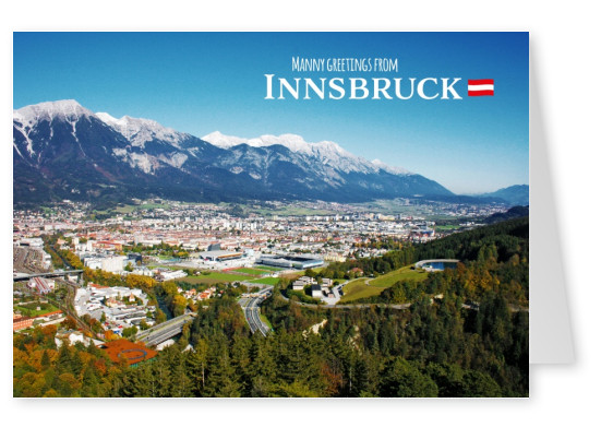 Panoramaphoto of Innsbruck with Alps