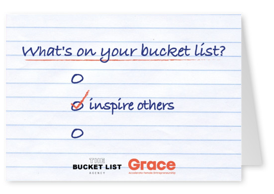 Bucket List Agentschap anderen inspireren ontwerp zeggen