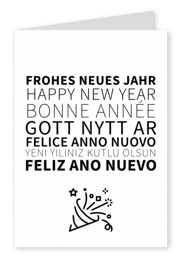 bonne et heureuse année, beaucoup de langues