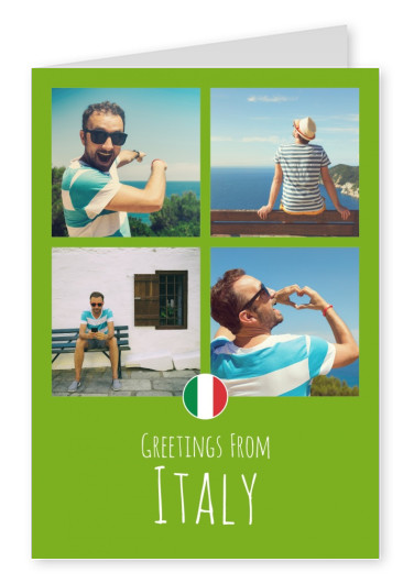 grafico Italia sfondo verde