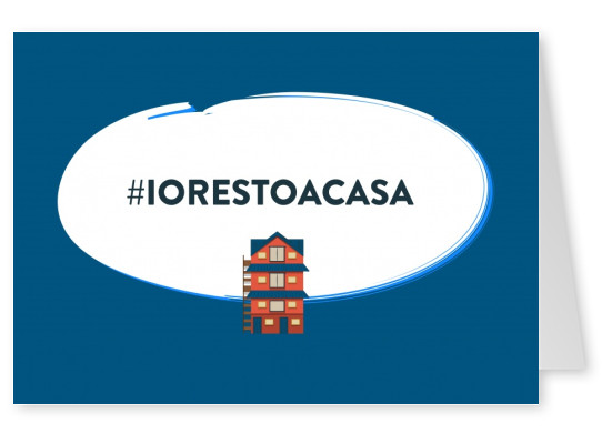 cartão-postal dizendo ##IORESTOACASA