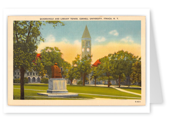 Ithaca, New York, Quadrangle and Library Tower, Cornell University