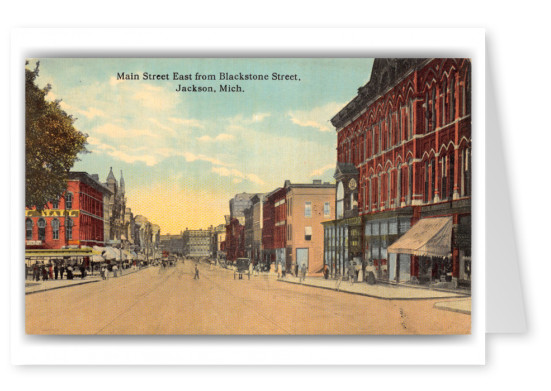 Jackson, Michigan, Main Street from Blackstone