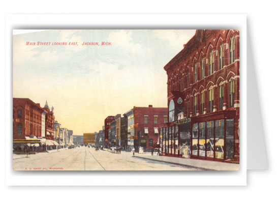 Jackson, Michigan, main Street looking East