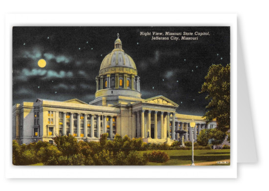 Jefferson City Missouri State Capitol Night View