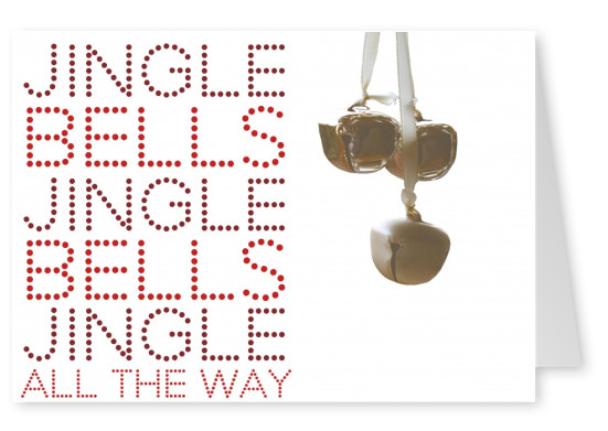Jingle Bells dotted font with small bells photo