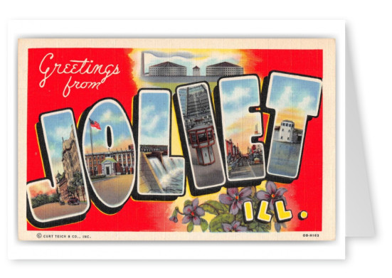 Joliet Illinois Large Letter Greetings