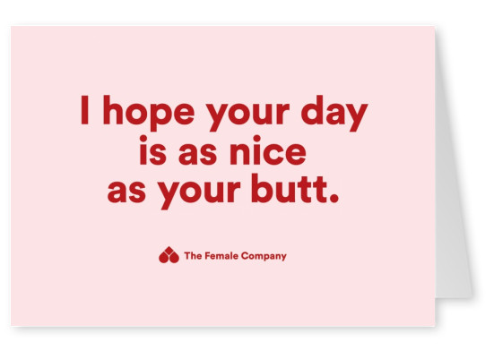 LA FEMME SOCIÉTÉ carte postale j'espère que votre journée est aussi belle que vos fesses