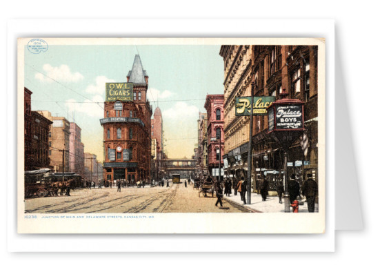 Kansas City, Missouri, junction of Main and Delaware Streets