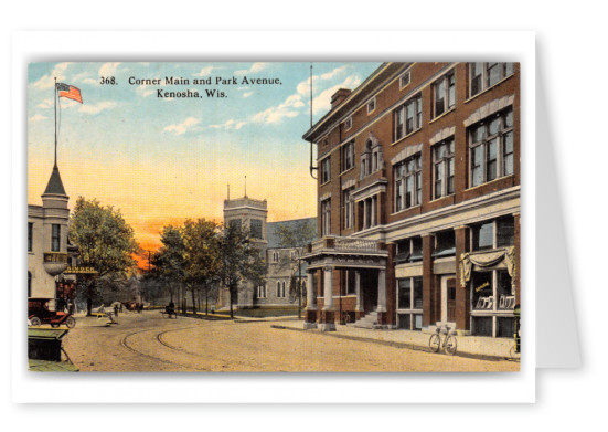 Kenosha, Wisconsin, Corner of Main and Park Avenue