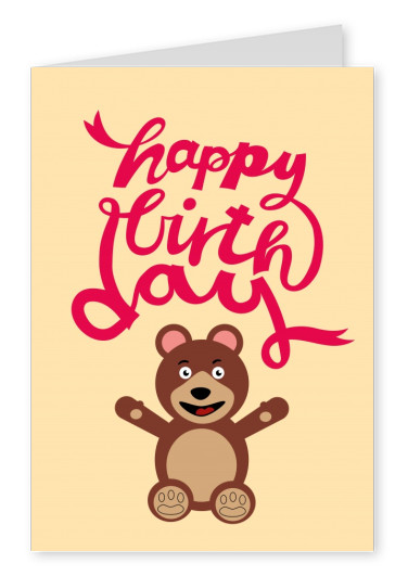 Happy birthday  cute littel  bear