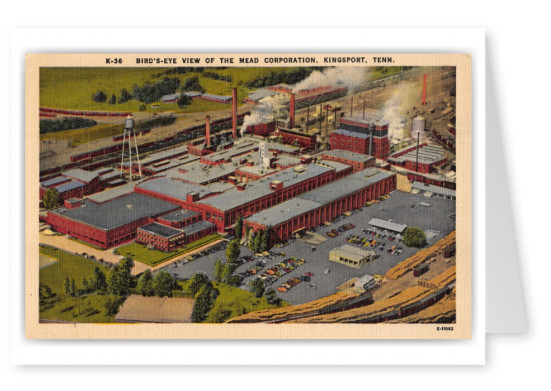 Kingsport, Tennessee, birds-eye view The Mead Corporation