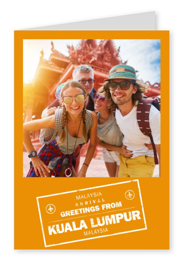 greeting card Greetings from Kuala Lumpur