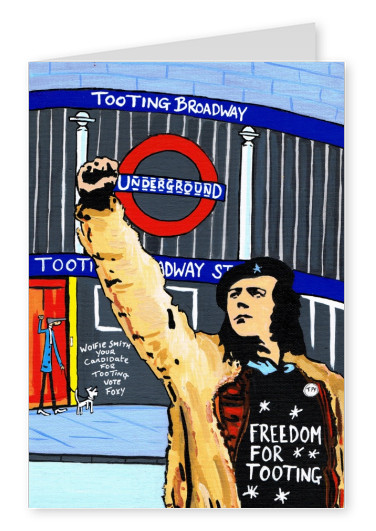 Ilustración del Sur de Londres, el Artista Dan la Libertad para Tooting