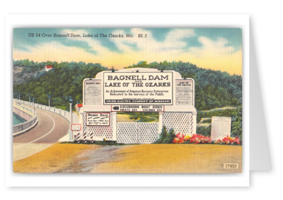 Lake of the Ozarks Missouri Bagnell Dam Sign