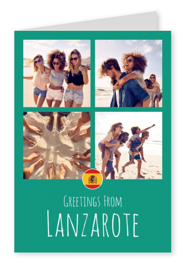 greeting card Greetings from Lanzarote