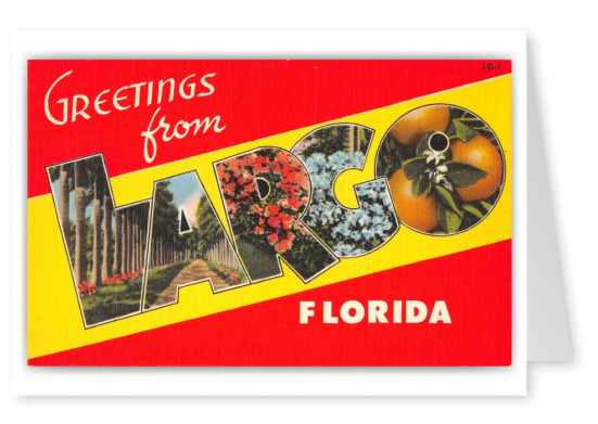 Largo Florida Large Letter Greetings