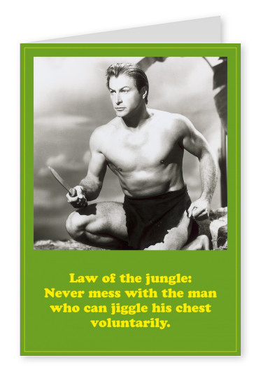 Tarzan Postcard Law of the jungle