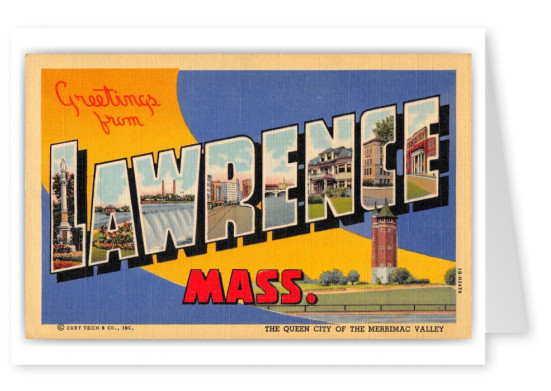 Lawrence Massachusetts Large Letter Greetings