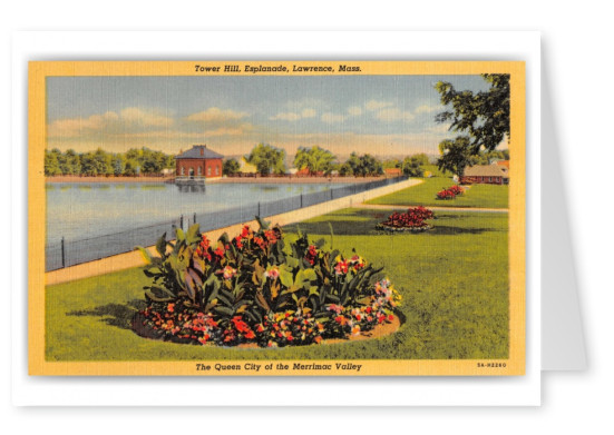Lawrence Massachusetts Tower Hill Vintage Antique Postcards