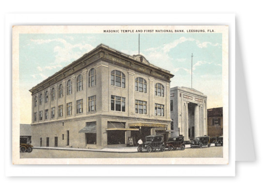 Leesburg, Florida, Masonic Temple and First National Bank