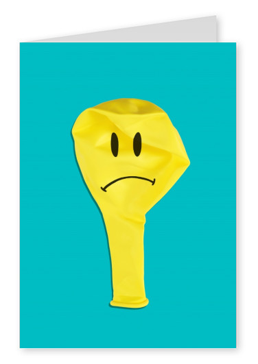 Kubistika yellow balloon with smiley face