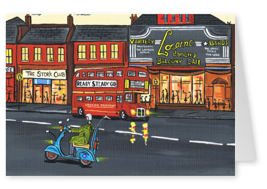 Ilustración del Sur de Londres, el Artista Dan transporte de Londres