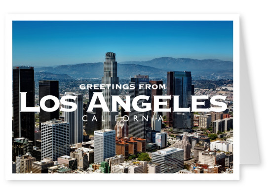 los angeles postcard skyline