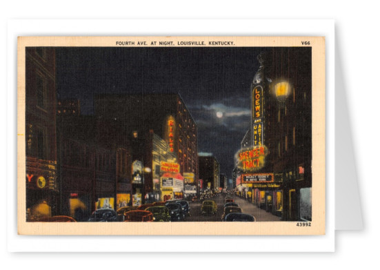 Louisville, Kentucky, Fourt Avenue at night