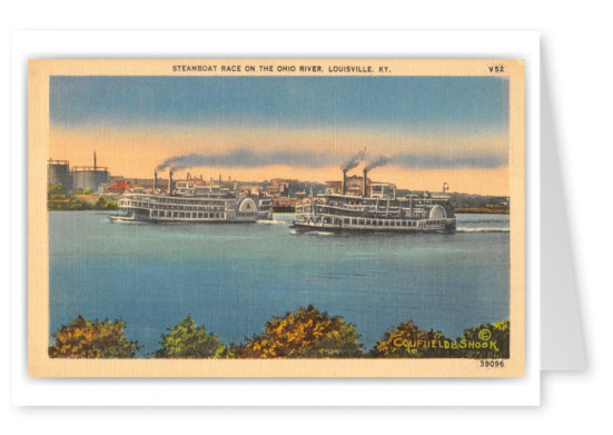 Louisville, Kentucky, Stemboat race on Ohio River