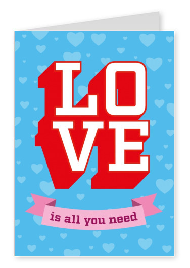 love is all you need vintage postcard